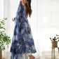 Joban Fashion Navy Blue Kurta Set Organza Sequin Embroidery Work - Swadesiicart