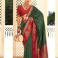 Green Soft Banarasi Paithani Copper Zari Weaving Saree With Unstitched Blouse Piece - Jodha | Swadesiicart