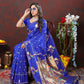 Lorenvalley Fashion Blue Soft Paithani Silk Woven Design Gold Zari Meenakari Weaving Saree - Swadesiicart