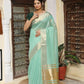 Shree Shyam Fashion Sea Green Cotton Saree