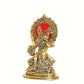 KridayKraft Gold-Polished Maa Saraswati Metal Statue - Swadesiicart