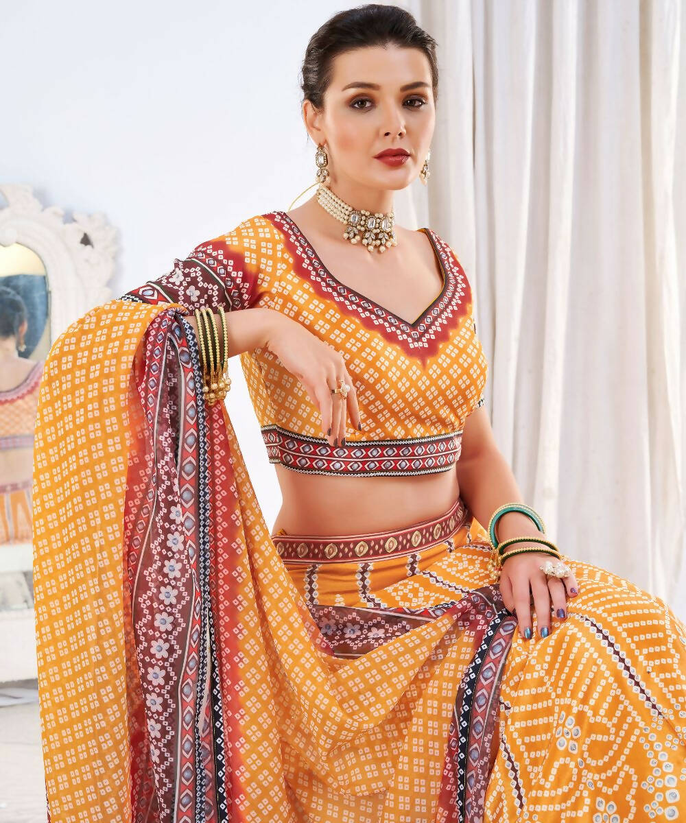Wedding Designer Yellow Chinon Lehengha Choli - Anbazaar | Swadesiicart