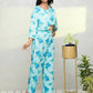 Myshka Women Blue Printed Pastels Co-Ords - Swadesiicart