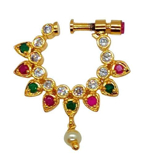 Multicolor AD Latest Nose Ring | Swadesiicart