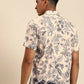 Off White Relaxed Floral Opaque Printed Casual Resort Shirt - Mahotsav | Swadesiicart