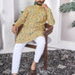 Anaita Yellow Digital Printed Work Cotton Straight Kurta