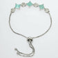 NVR Women Silver Plated & Blue Cz Stone Handcrafted Jewellery Set - Swadesiicart