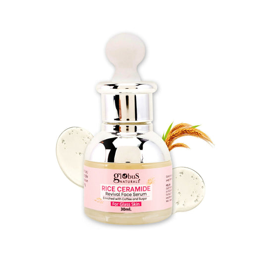 Globus Naturals Rice Ceramide Revival Face Serum, For Korean Glass Skin