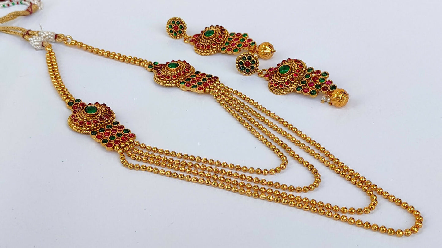 Multicolor kemp layer Necklace set - Swadesiicart