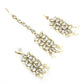 Mominos Fashion Johar Kamal Gold-Polished Rani Haar with White and Off white Pearls Jewellery Set - Swadesiicart
