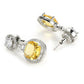 Yellow & Silver Stone Earrings- Ruby Raang | Swadesiicart