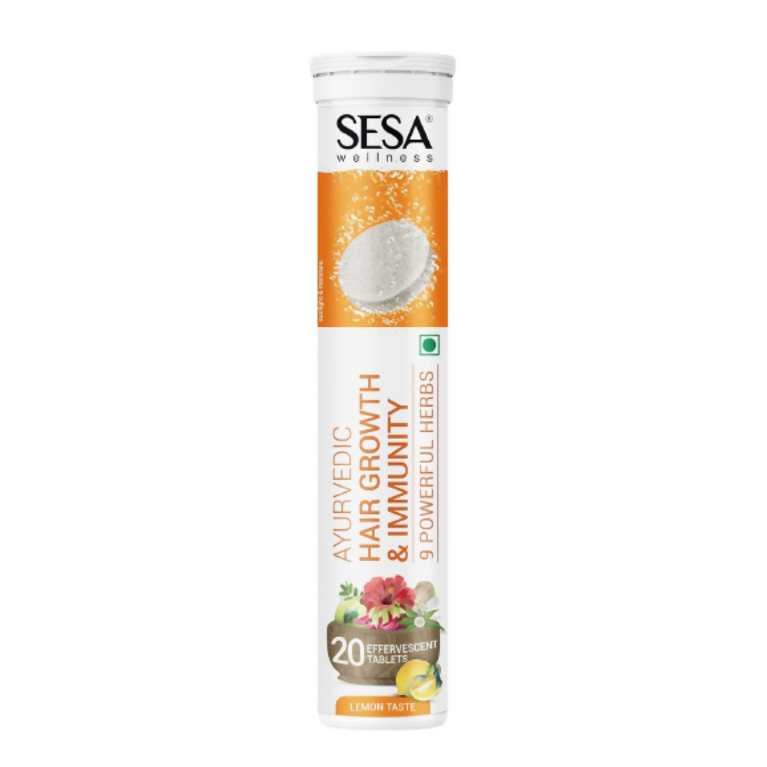 Sesa Ayurvedic Hair Growth & Immunity Effervescent Tablets | Swadesiicart