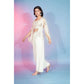 Off White Georgette Sequence With Thread Designer Co-Ord Set - Flory - Swadesiicart