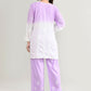 Joban Fashion Womens Cotton ChikanKari Purple Cord set - Swadesiicart