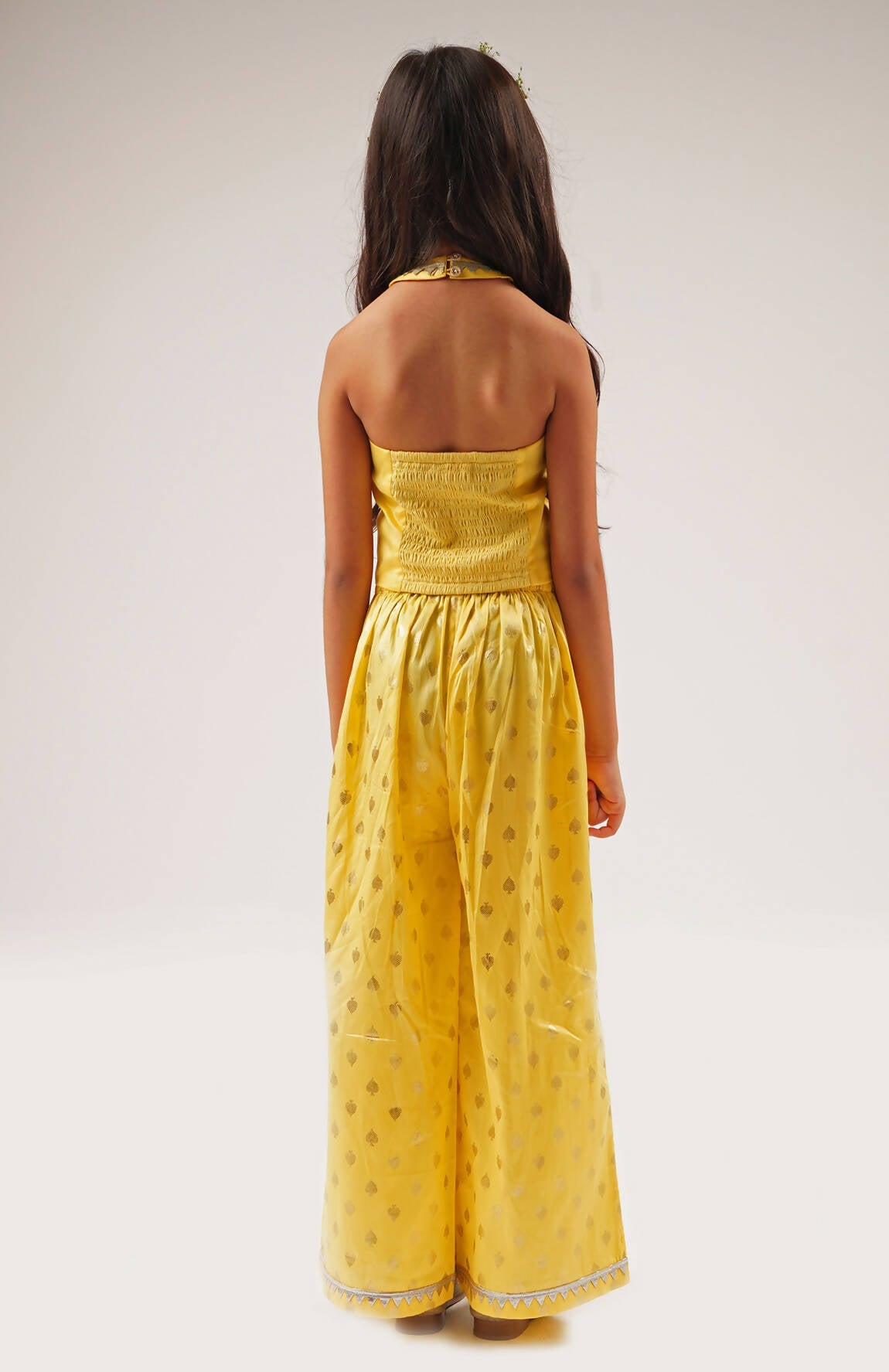 Lil Drama Mehfil Yellow Co-Ordinate Set For Girls - Swadesiicart