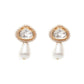 Kundan Studs with Pearl Drop (Gold) - Ruby Raang - Swadesiicart
