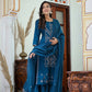 Kaajh Women's Navy Blue Embroidered Silk Kurta Sharara Set With Kota Doria Dupatta | Swadesiicart