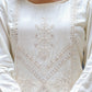 Kaajh Women's Off White EmbroideOff White Silk Kurta Sharara Set With Kota Doria Dupatta | Swadesiicart