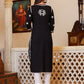 Kaajh Women's Black Lucknow Chikankari Kurta Set With Pant and Dupatta | Swadesiicart