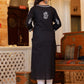 Kaajh Women's Black Lucknow Chikankari Kurta Pant Set With Dupatta | Swadesiicart