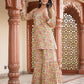 Kaajh Women's Yellow Floral Printed Kurta With Sharara | Swadesiicart