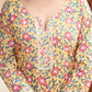 Kaajh Women's Yellow Floral Printed Kurta With Sharara | Swadesiicart