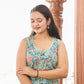Kaajh Women's Turquoise Floral Printed Kurta With Sharara | Swadesiicart