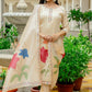 The52 Chiku Women's Beautiful Thread Work Viscose Assam Silk Fabric with Straight Kurta, Pant and Dupatta Set - Swadesiicart