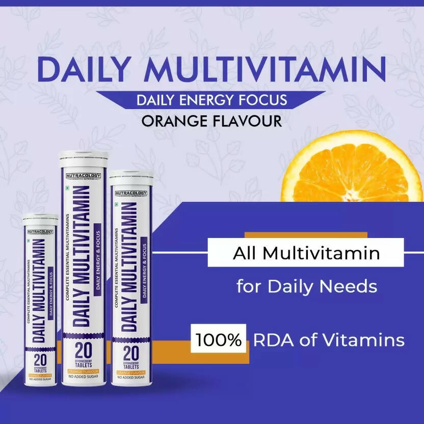Nutracology Daily Multivitamin Effervescent Tablets With Vitamins & Minerals For Men & Women | Swadesiicart