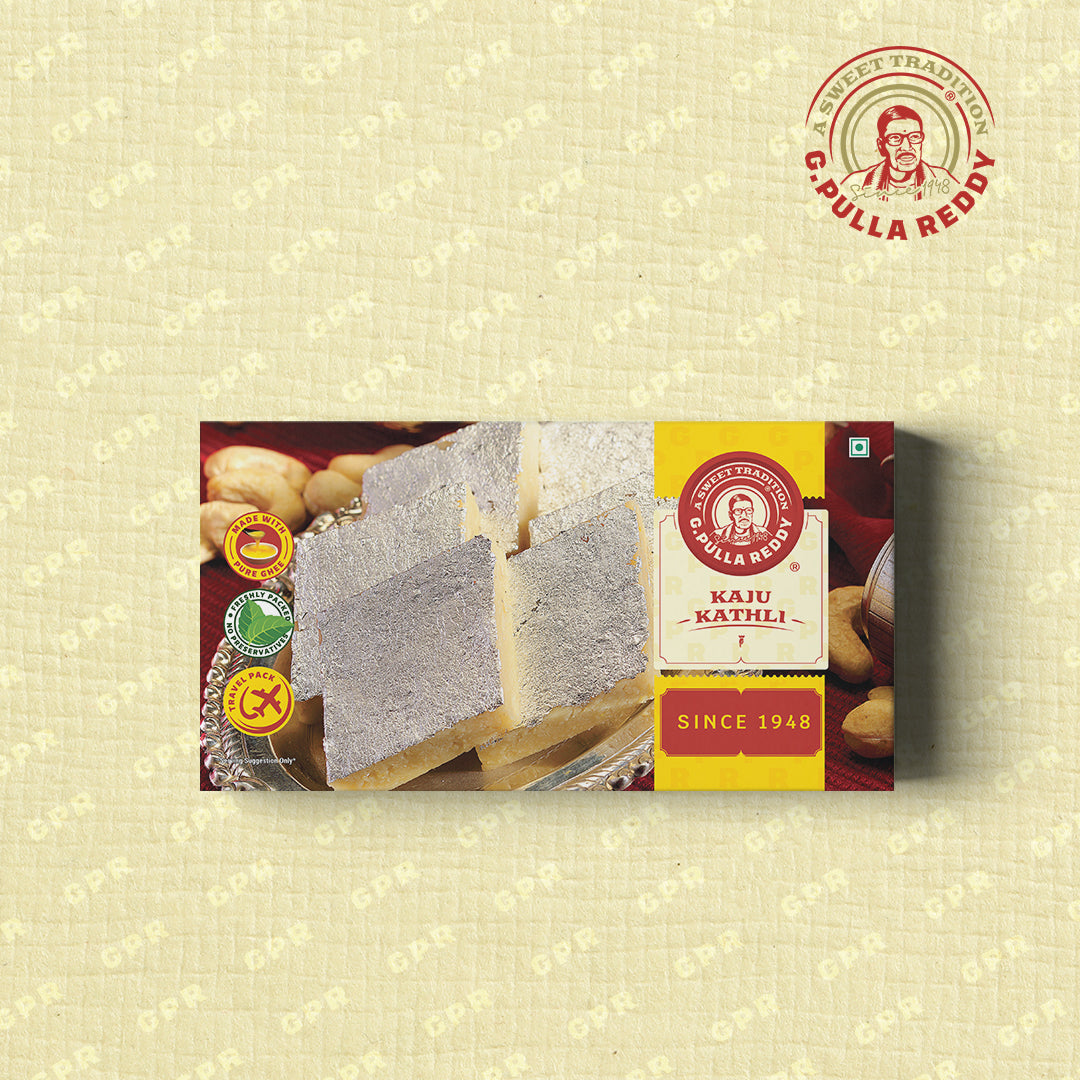 Pulla Reddy Kaju Kathili / Kaju Barfi | Cashew Kathili Indian Sweets by G Pulla Reddy Sweets - Swadesiicart