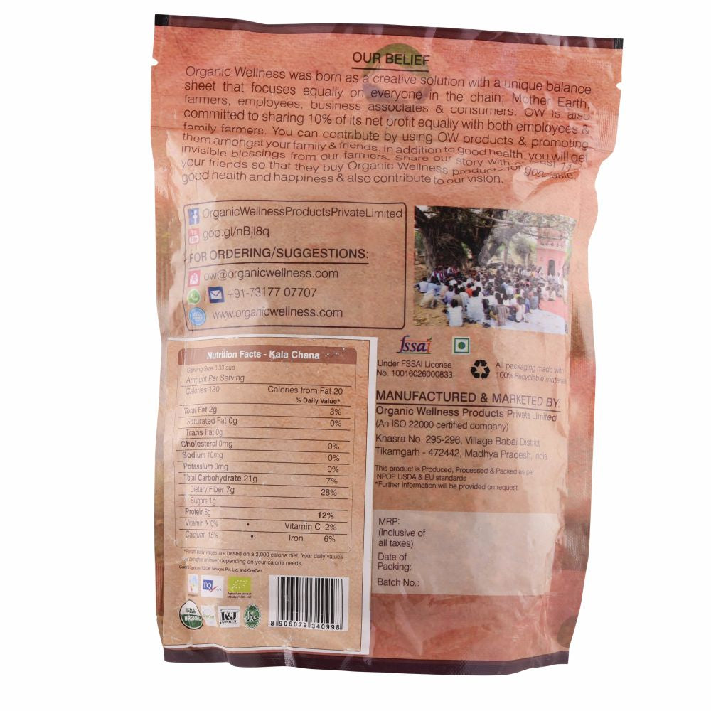 Organic Wellness Kala Chana - Swadesiicart