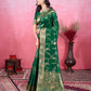 Vedant Vastram Banarasi Silk Fashion Saree - Green | Swadesiicart