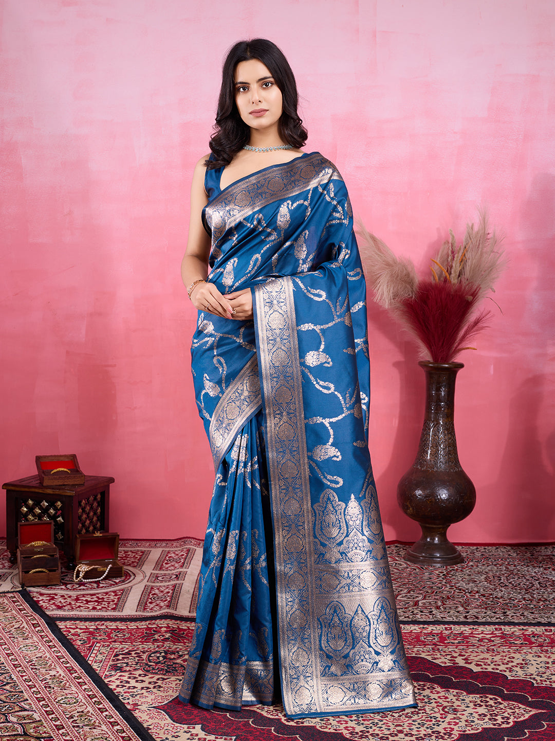 Vedant Vastram Banarasi Silk Fashion Saree - Morpinch | Swadesiicart