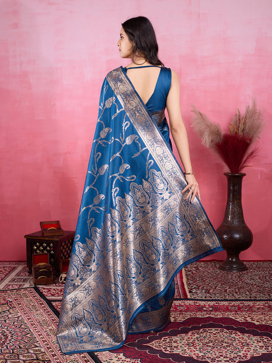 Vedant Vastram Banarasi Silk Fashion Saree - Morpinch | Swadesiicart