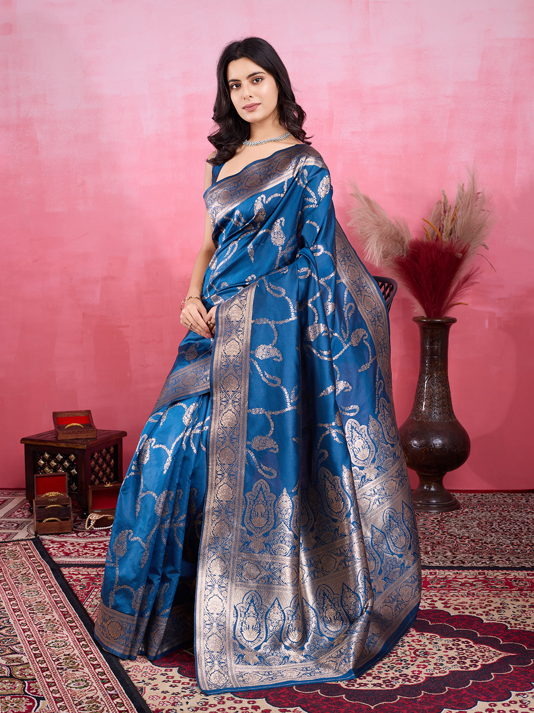 Vedant Vastram Banarasi Silk Fashion Saree - Morpinch | Swadesiicart