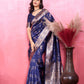 Vedant Vastram Banarasi Silk Fashion Saree - Navy | Swadesiicart