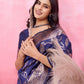 Vedant Vastram Banarasi Silk Fashion Saree - Navy | Swadesiicart