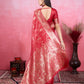 Vedant Vastram Banarasi Silk Fashion Saree - Red | Swadesiicart