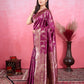 Vedant Vastram Banarasi Silk Fashion Saree - Wine | Swadesiicart
