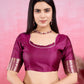 Vedant Vastram Banarasi Silk Fashion Saree - Wine | Swadesiicart