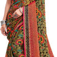 Vamika Golden Yellow Designer Chiffon Brasso Saree With Exclusive Banarasi Lace | Swadesiicart