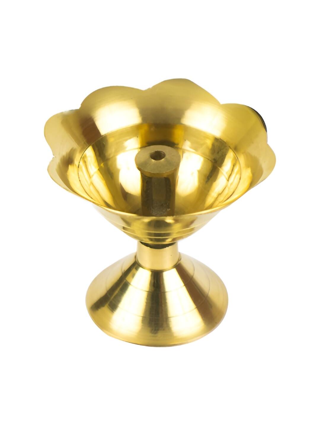 Spillbox Gold Toned Brass Small Diya | Swadesiicart