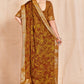 Vamika Mustard Designer Cadbury Chiffon Banarasi Lace Saree | Swadesiicart
