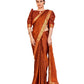 Vamika Orange Designer Cadbury Chiffon Banarasi Lace Saree | Swadesiicart
