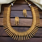 Jewel City Elegant Gold-Plated Spike Necklace Set - Traditional South Indian Style Jewelry | Swadesiicart