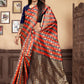 Vedant Vastram Litchi Silk Designer Banarasi Saree - Navy Blue | Swadesiicart