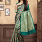 Vedant Vastram Litchi Silk Designer Banarasi Saree - Rama | Swadesiicart