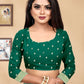 Vedant Vastram Litchi Silk Designer Banarasi Saree - Rama | Swadesiicart