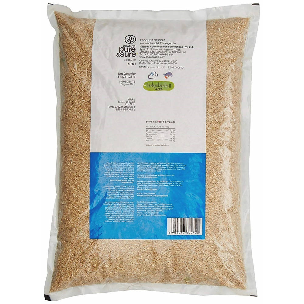 Pure & Sure Organic Brown Basmati Rice - Swadesiicart