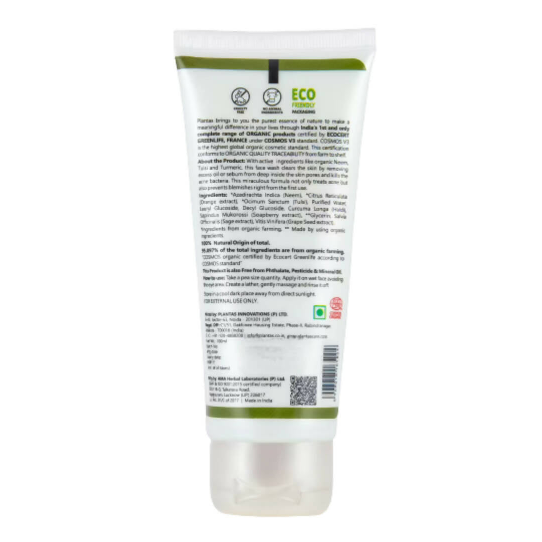 Plantas Purifying & Acne Control Organic Face Wash - Swadesiicart